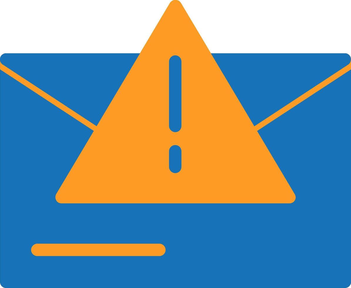 Warning Triangle Flat Two Color vector