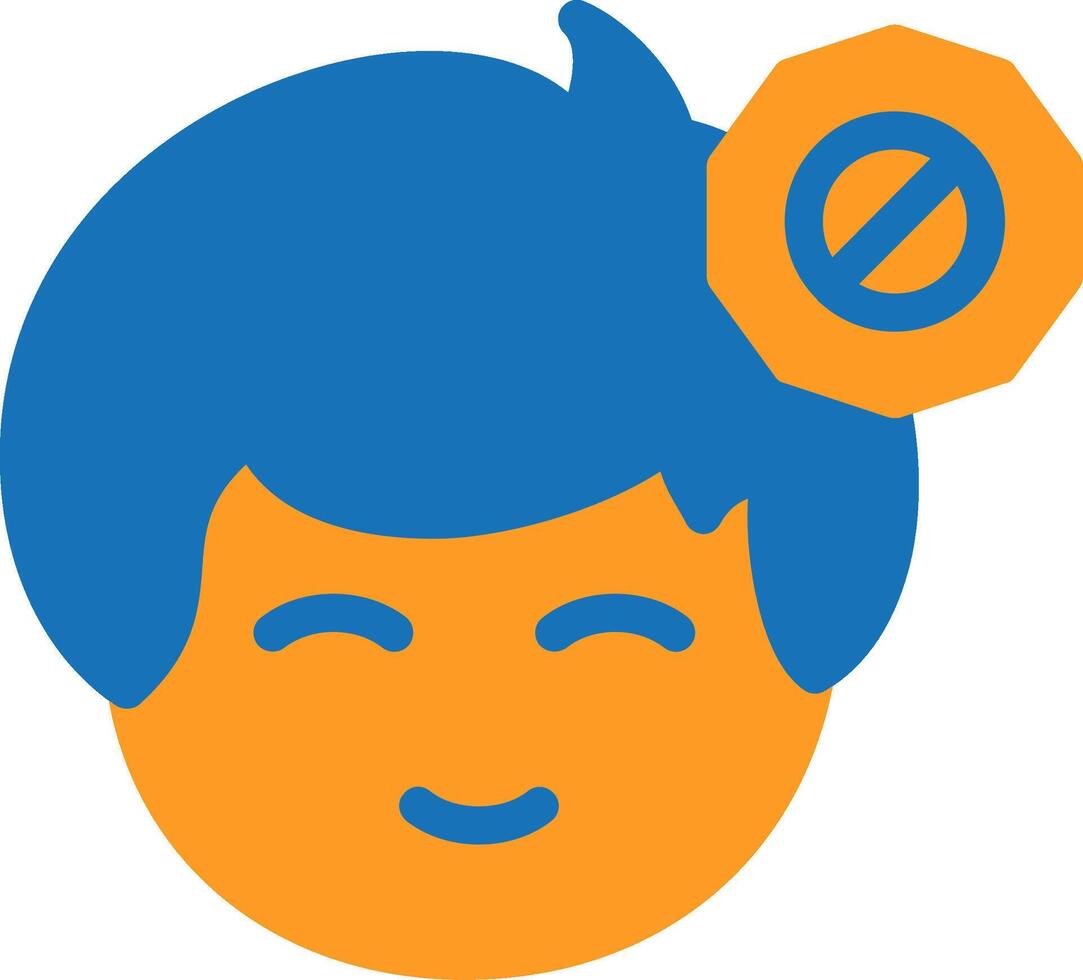 Stop symbol Flat Two Color vector