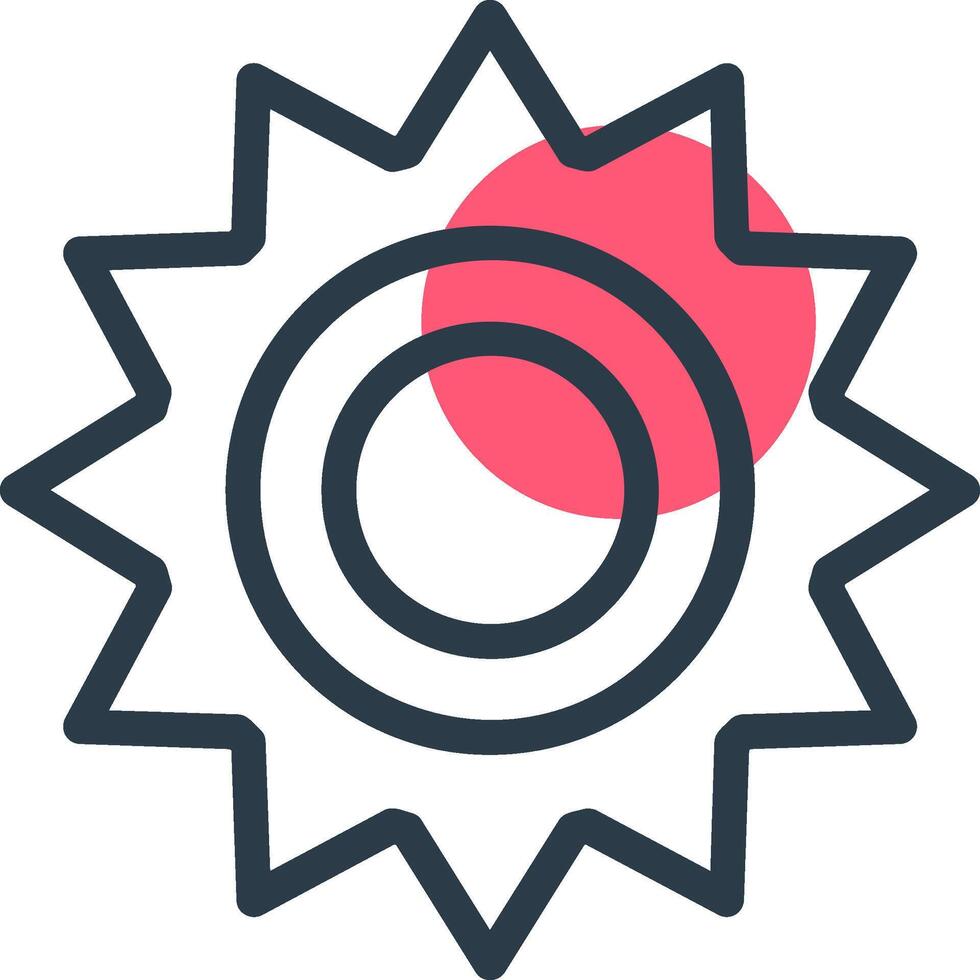 Settings Line with small circle background vector