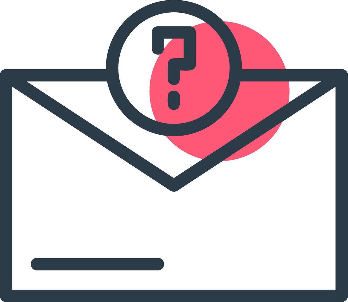 Question Mark Line with small circle background vector