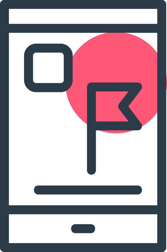 Flag Line with small circle background vector