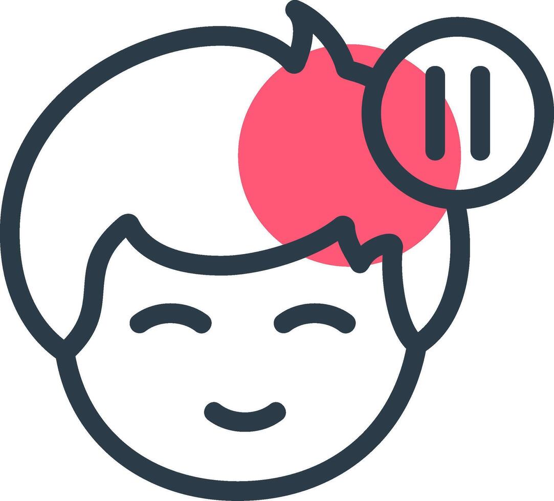 Pause symbol Line with small circle background vector