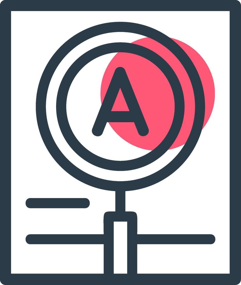 Magnification Line with small circle background vector