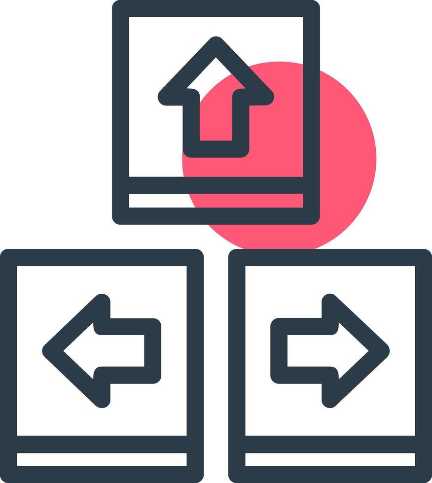 Keyboard navigation Line with small circle background vector