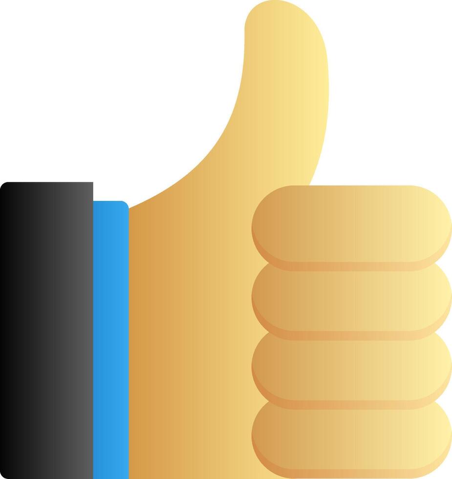 Thumbs Up Flat Gradient vector