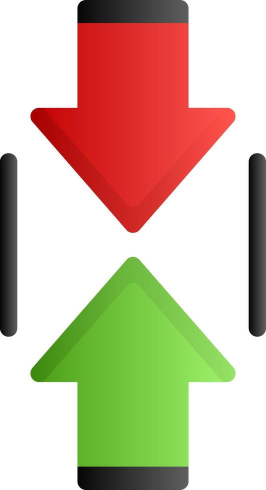 Scroll Up Flat Gradient vector