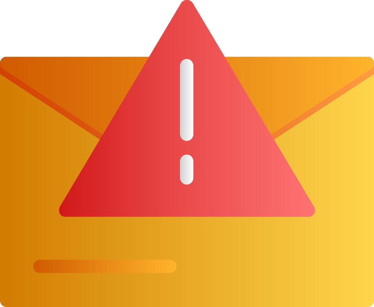 Warning Triangle Flat Gradient vector