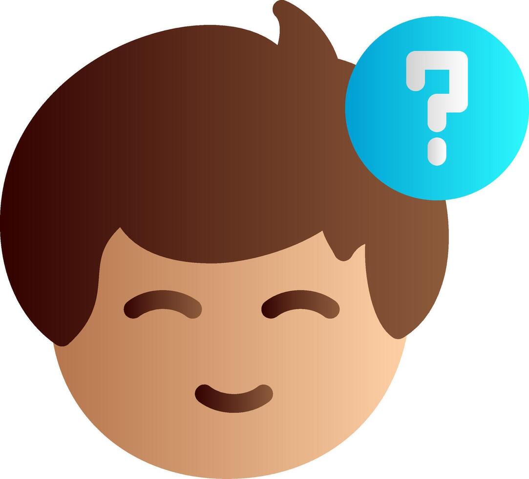 Question mark Flat Gradient vector