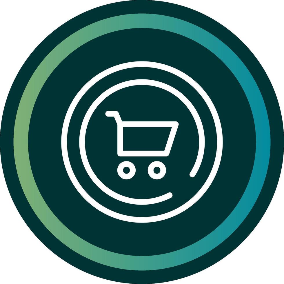 Cart Line double Gredient Circle vector