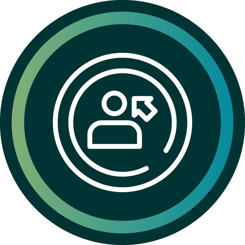 Sign In Line double Gredient Circle vector