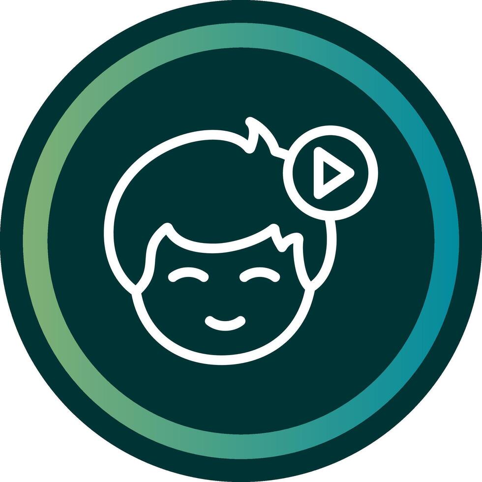Play symbol Line double Gredient Circle vector