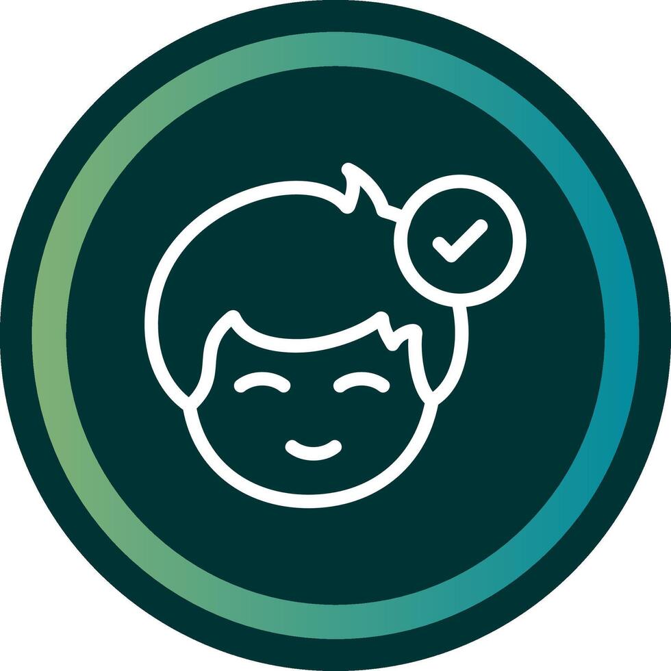 Success checkmark Line double Gredient Circle vector
