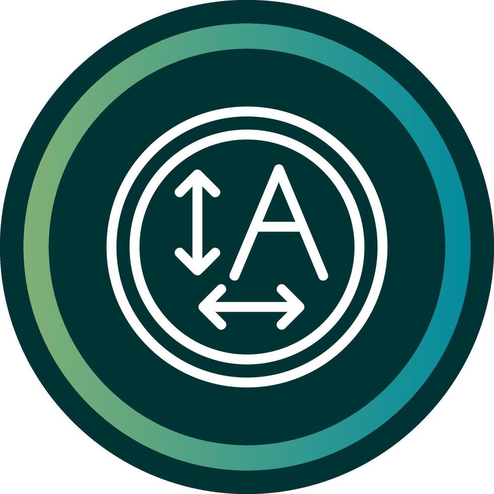 Text resizing Line double Gredient Circle vector
