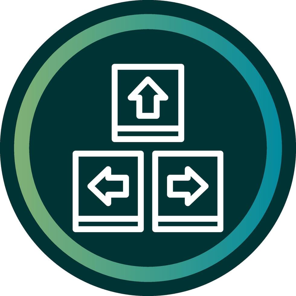 Keyboard navigation Line double Gredient Circle vector