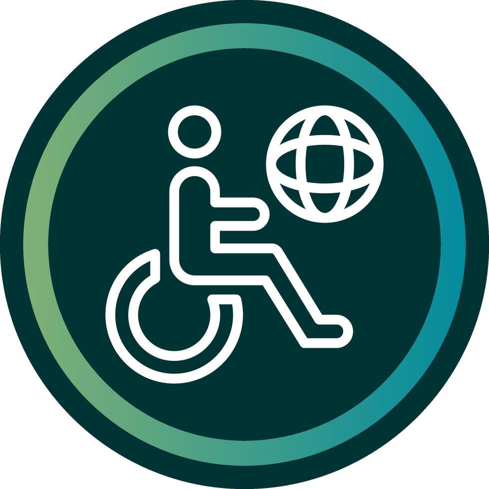 Accessibility Line double Gredient Circle vector
