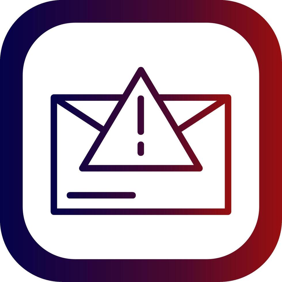 Warning Triangle Line Gradient Round Corner vector