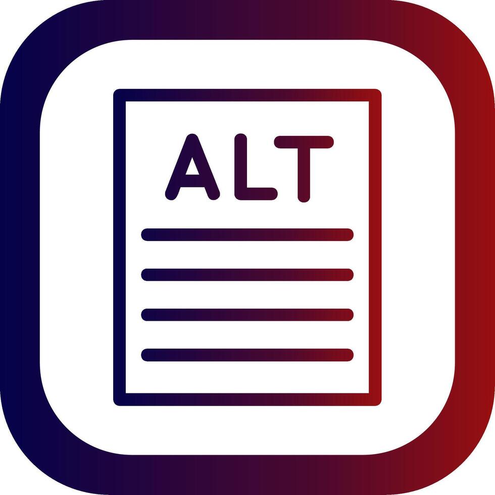 Alt text Line Gradient Round Corner vector
