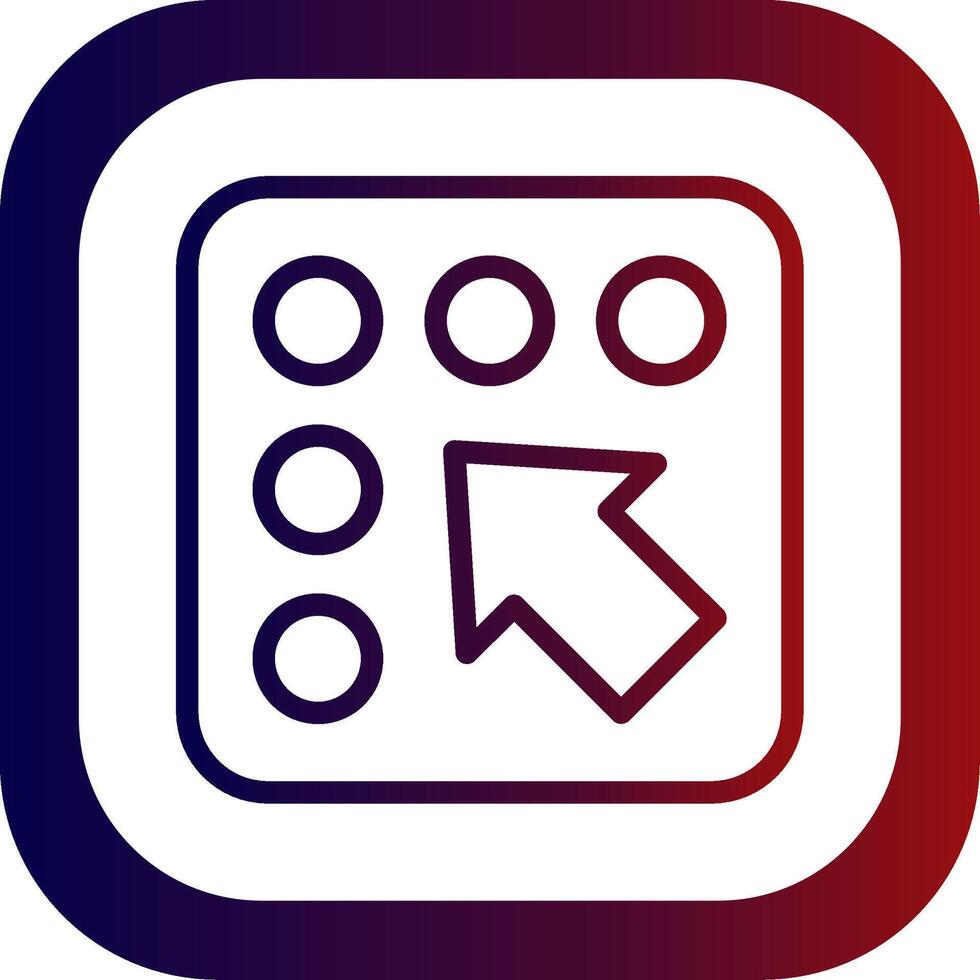 Braille support Line Gradient Round Corner vector