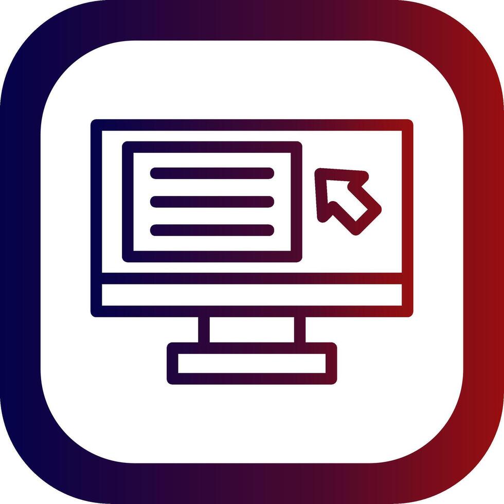 Screen reader Line Gradient Round Corner vector