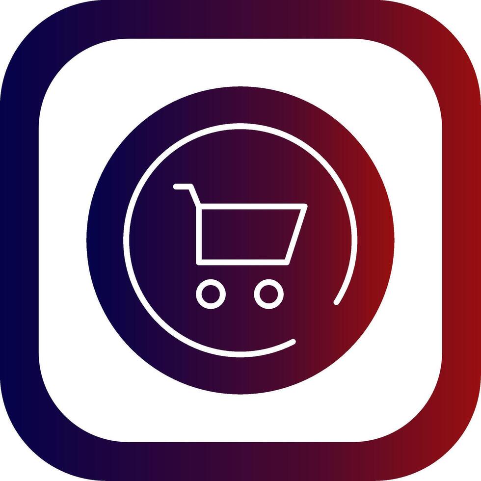 Cart Glyph Gradient Round Corner vector