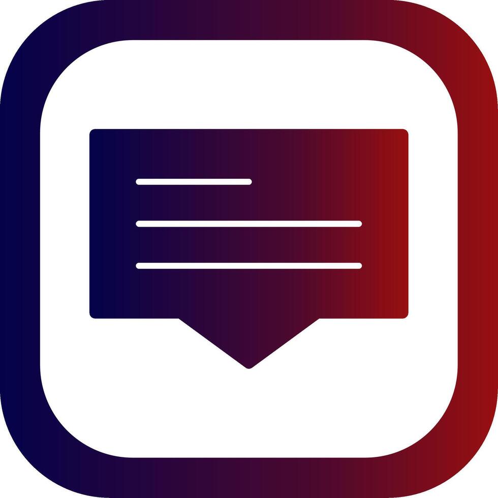 Comment Glyph Gradient Round Corner vector