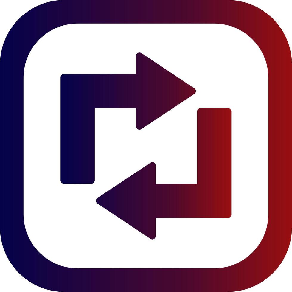 Refresh Glyph Gradient Round Corner vector