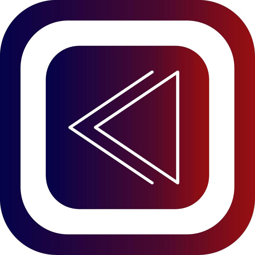 Backward Glyph Gradient Round Corner vector