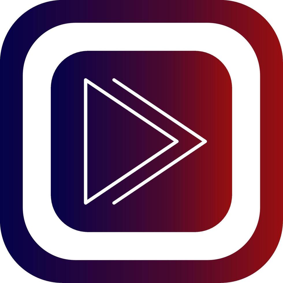 Forward Glyph Gradient Round Corner vector