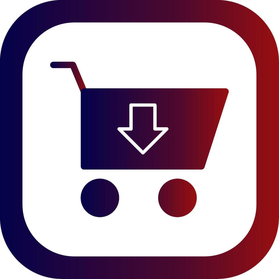 Add to Cart Glyph Gradient Round Corner vector