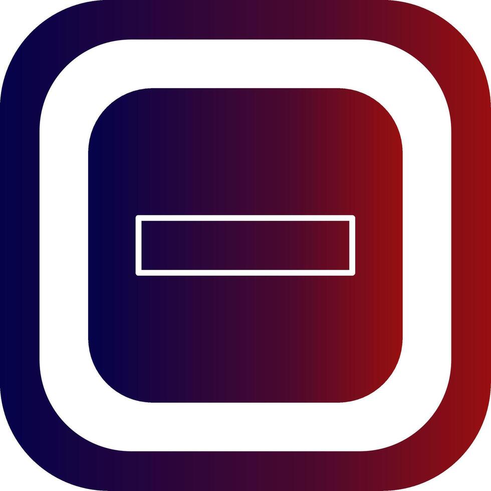 Stop Glyph Gradient Round Corner vector
