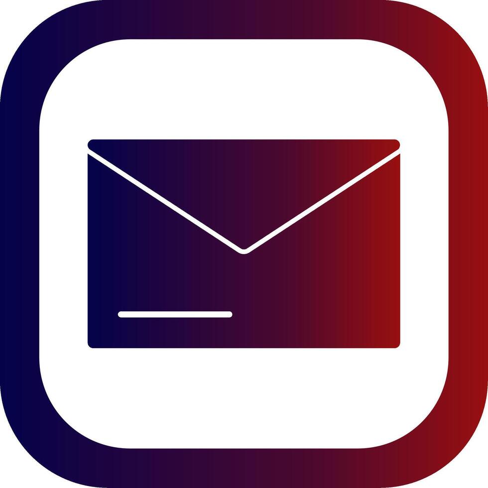 Envelope Glyph Gradient Round Corner vector