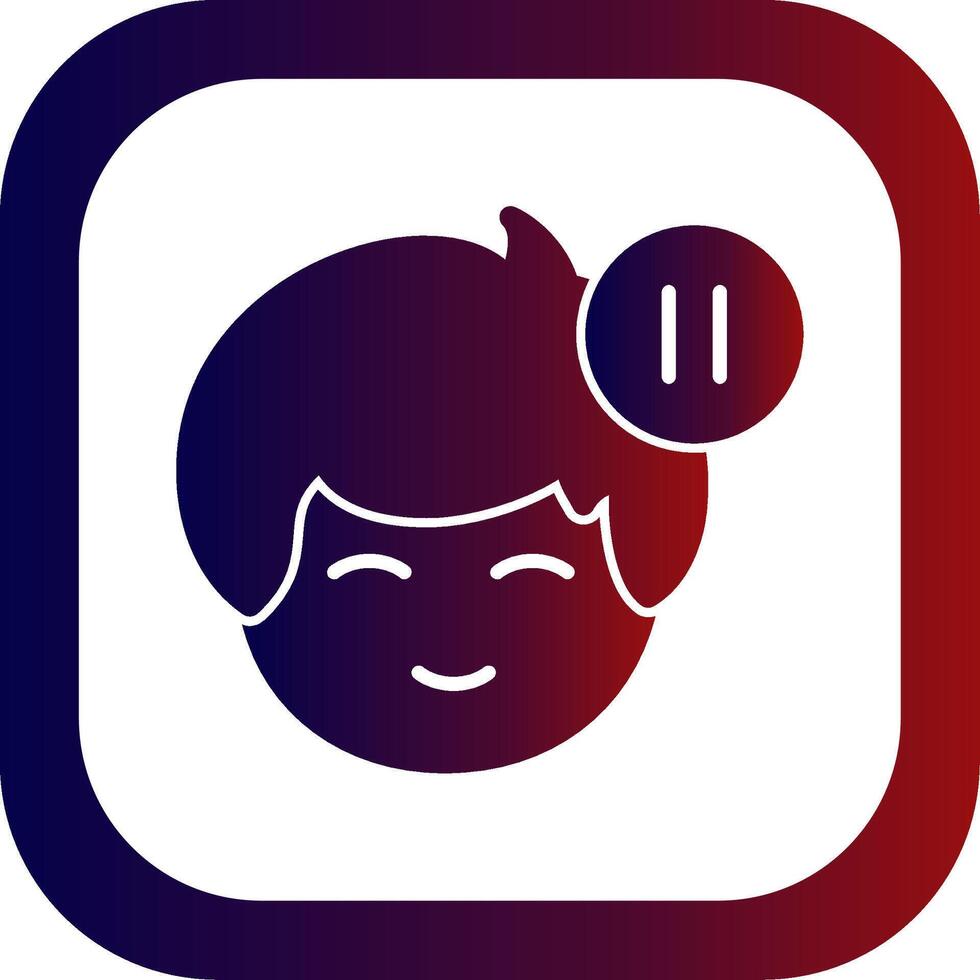 Pause symbol Glyph Gradient Round Corner vector