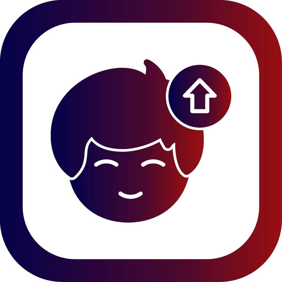 Up arrow Glyph Gradient Round Corner vector