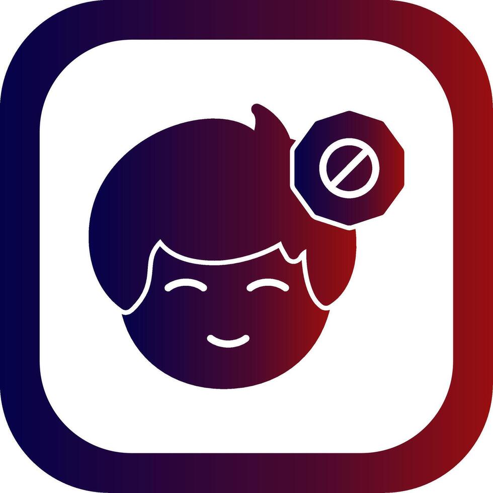 Stop symbol Glyph Gradient Round Corner vector