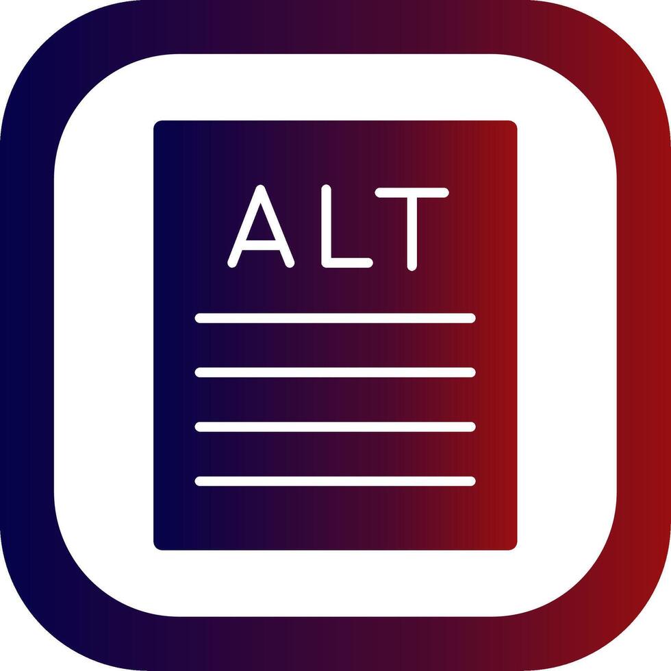 Alt text Glyph Gradient Round Corner vector