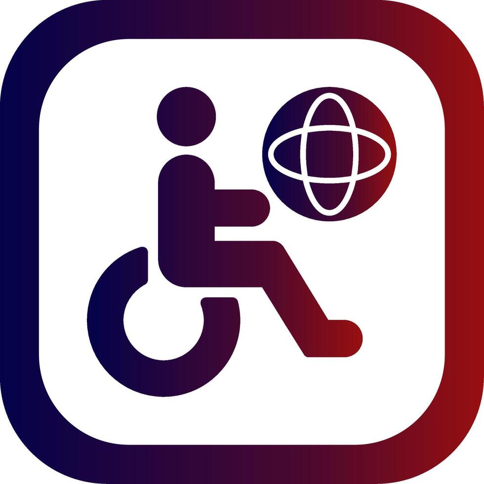 Accessibility Glyph Gradient Round Corner vector
