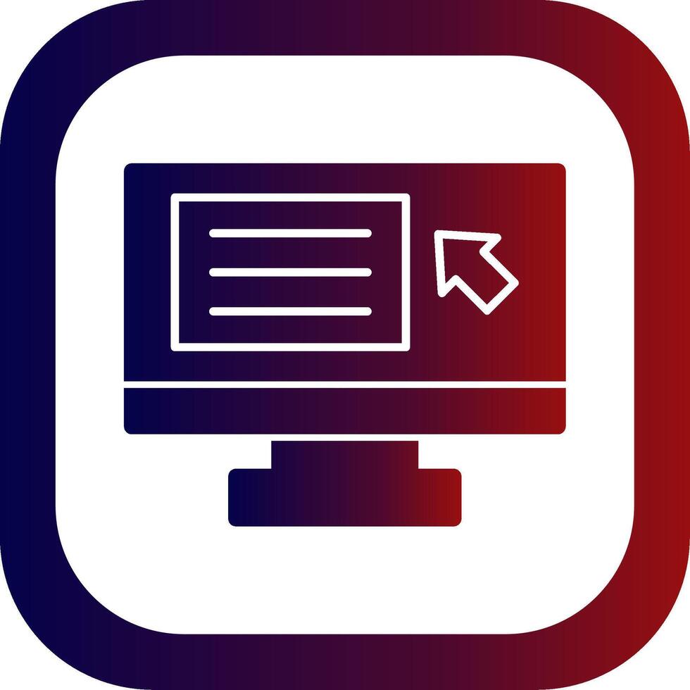 Screen reader Glyph Gradient Round Corner vector