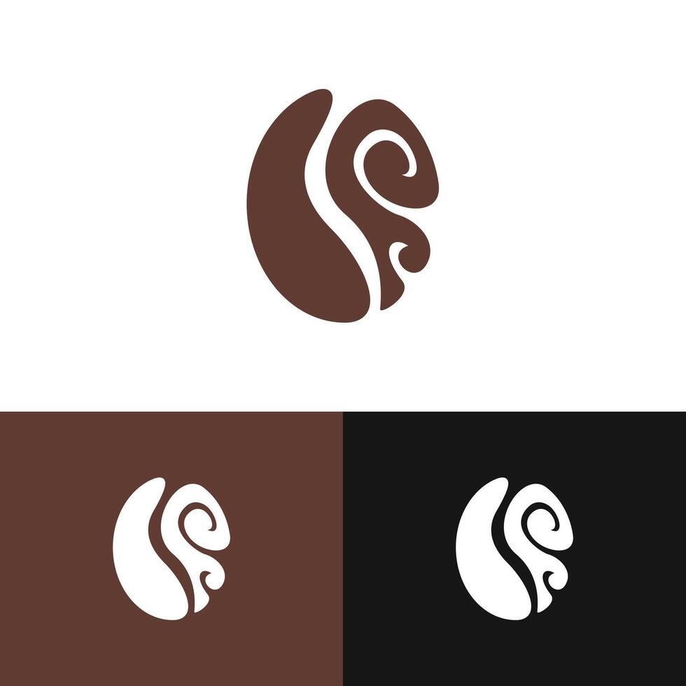 Coffee Beans and Waves Perfect Logo Concept for a Beachside Coffee Shop vector