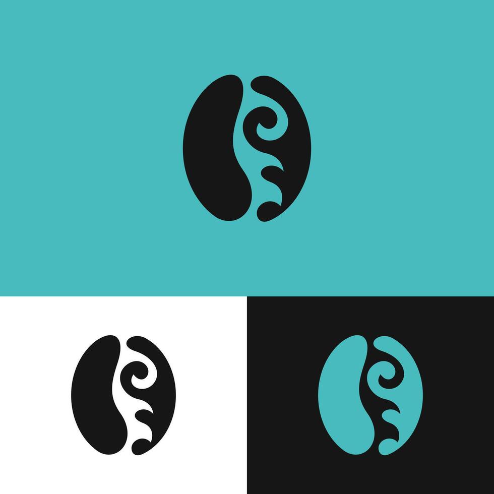 Harmonizing Coffee Beans and Ocean Visual Identity for Beach Coffee Shop and Restaurant vector