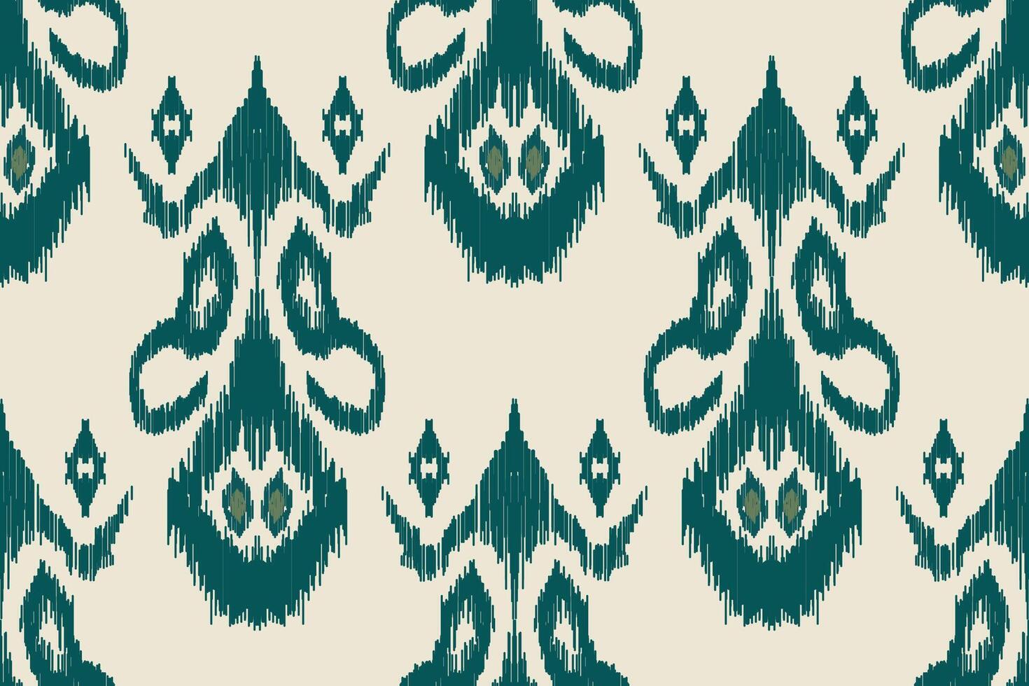 Abstract ikat pattern for seamless ethnic art in tribal and folk style. Print Aztec geometric ornament. Design for fabric, carpet, wallpaper, clothing. vector
