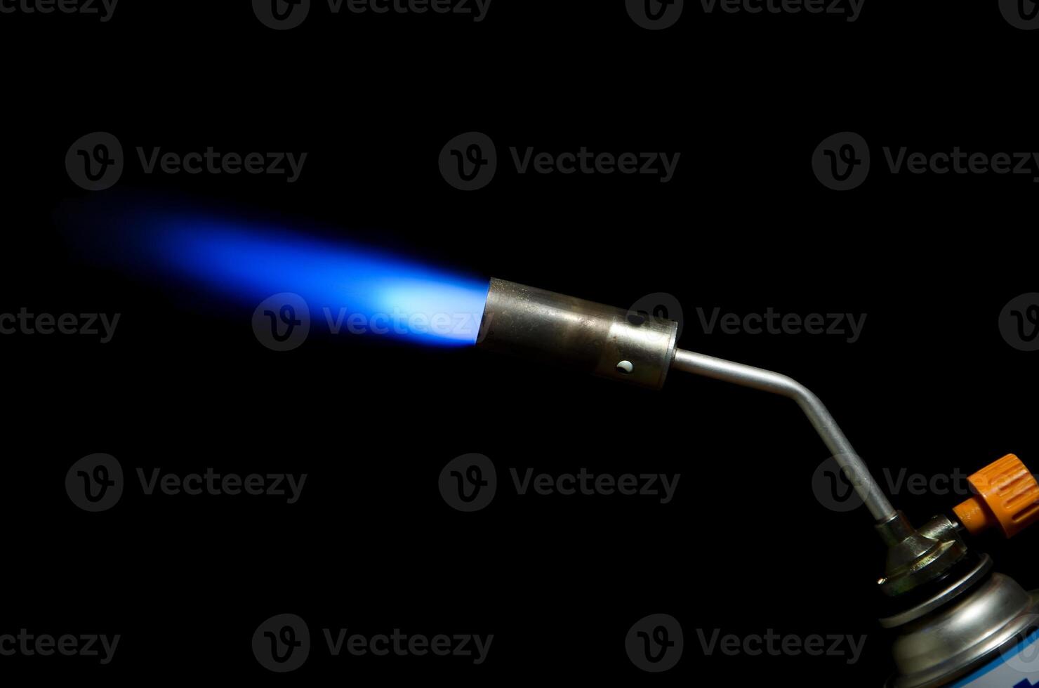 Flame of a gas burner photo