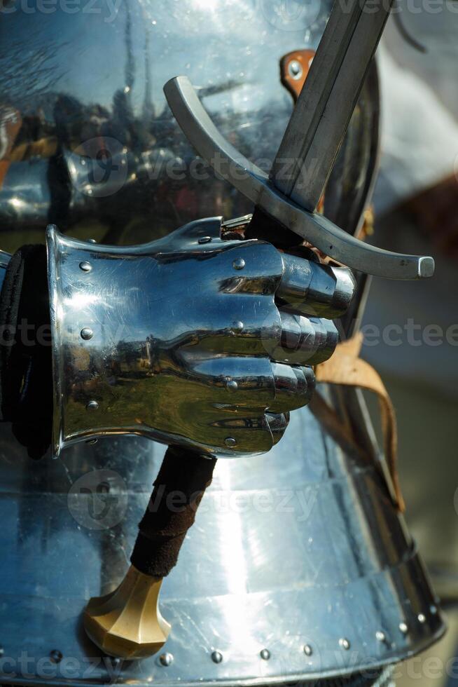 Knight with sword photo