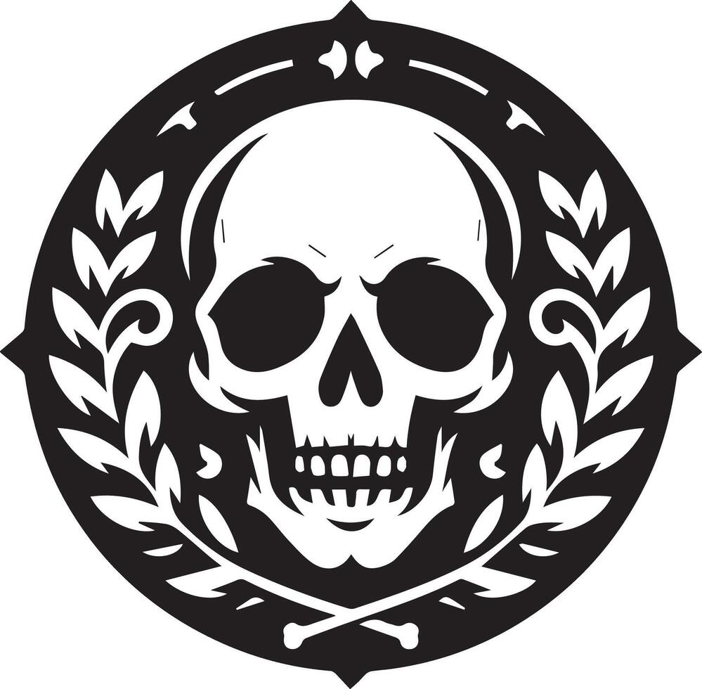 Neon Skull Illuminating the Dark vector
