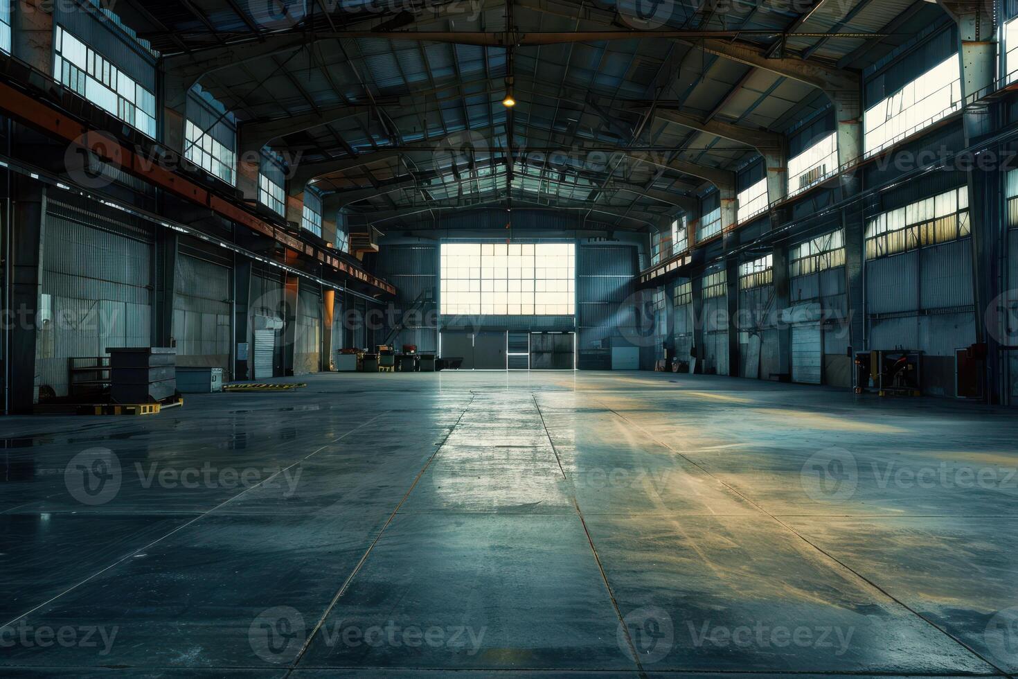Massive Industrial Warehouse Featuring a Spacious and Modern Facility for Storage and Operations photo