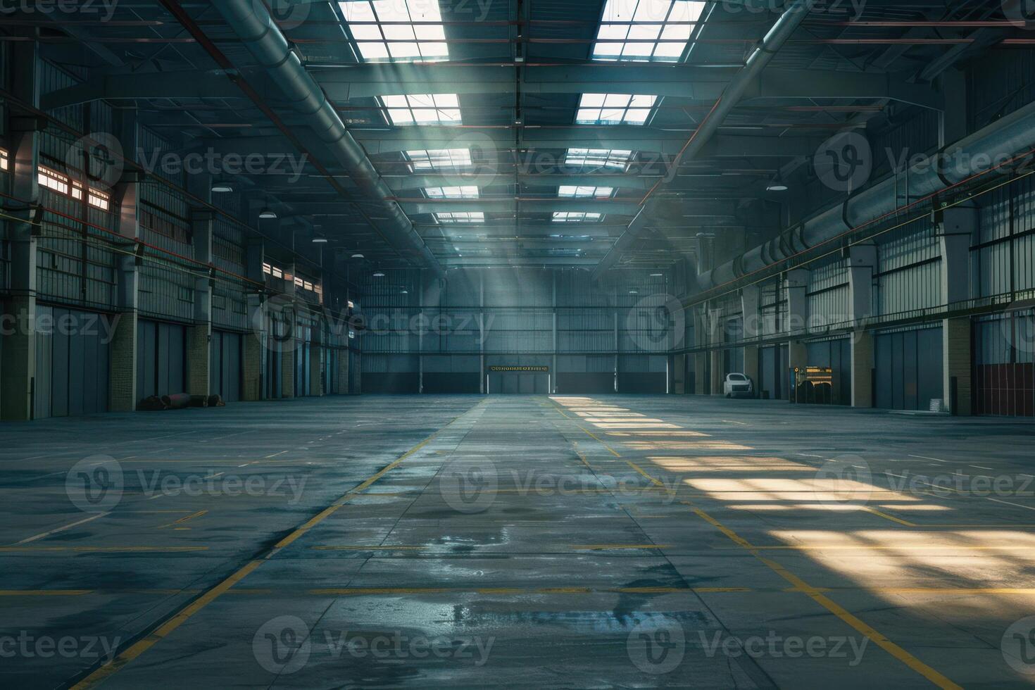 Massive Industrial Warehouse Featuring a Spacious and Modern Facility for Storage and Operations photo