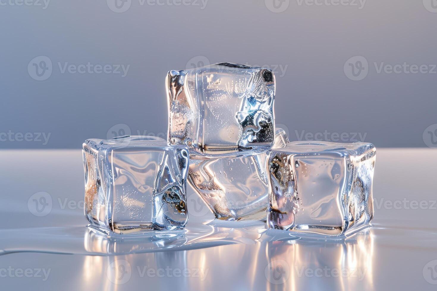 Frozen Ice Cubes for Hydrating Refreshments and Stylish Drink Cooling photo
