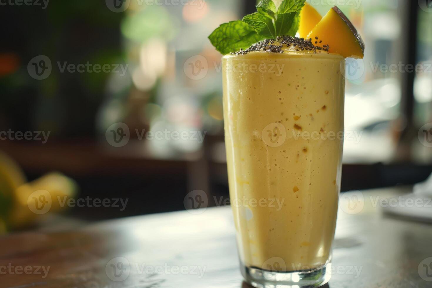 Creamy Mango Smoothie with a Sweet and Exotic Flavor photo