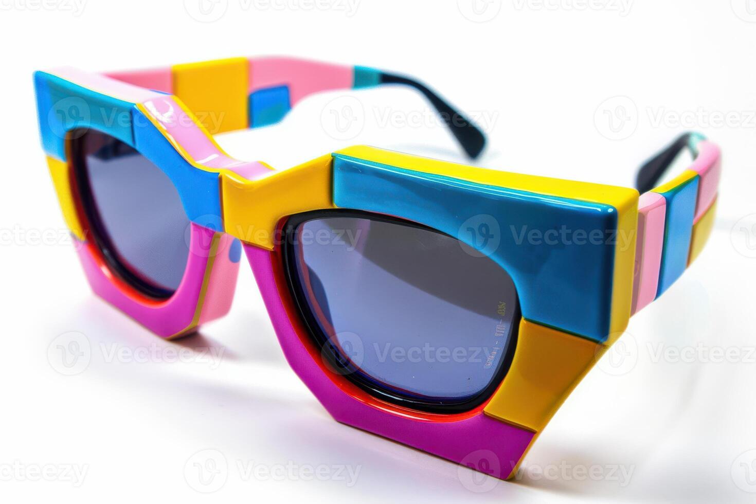 Trendy and Colorful Sunglasses Featuring a Funky Design, Ideal for Adding a Playful Touch to Any Outfit photo