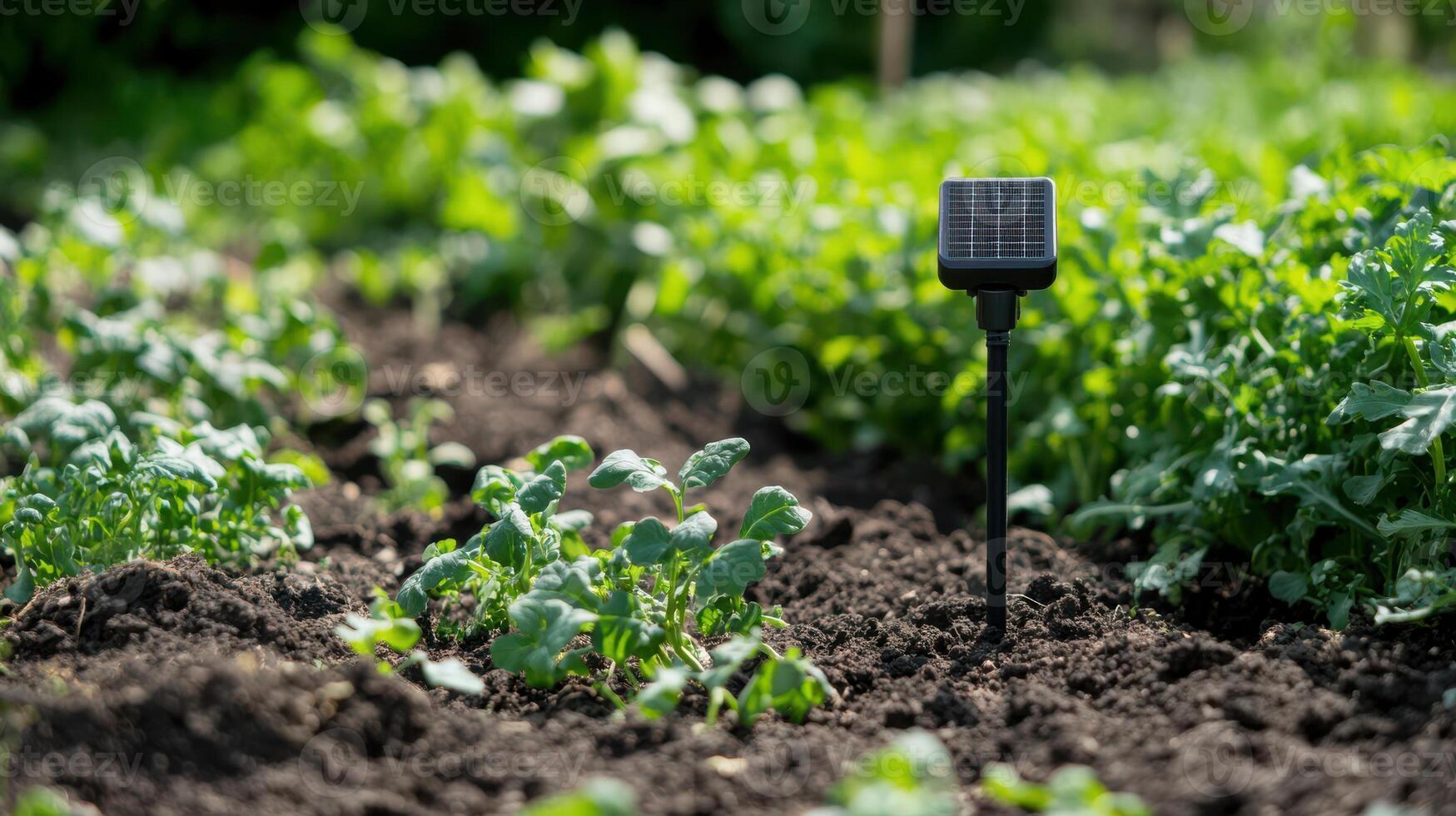 Ultrasonic solar-powered device designed to repel moles. photo