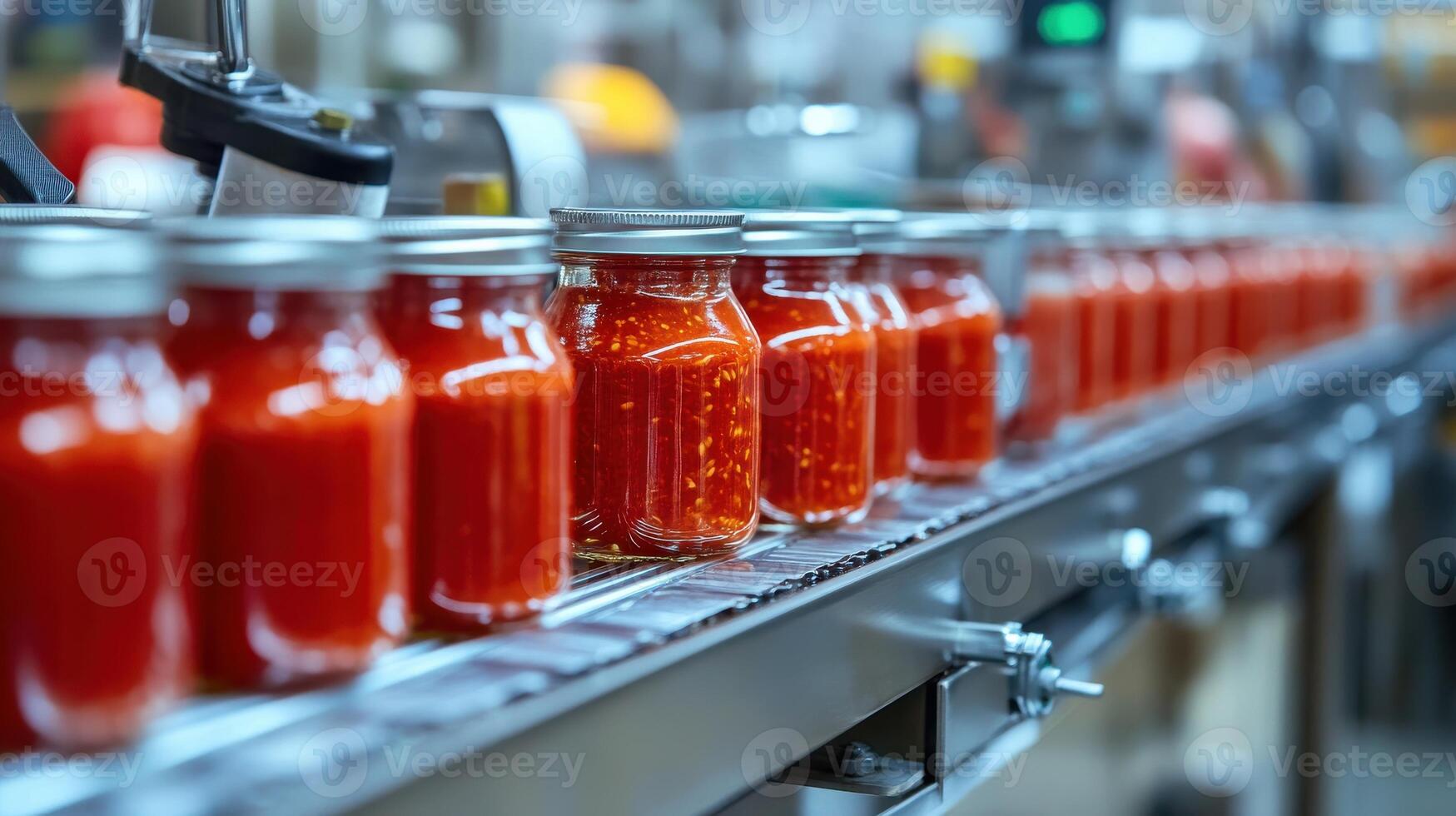 Advanced Conveyor Line for Tomato Processing in a Facility photo